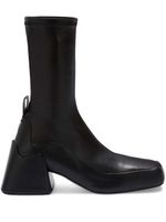 Jil Sander block-heel leather boots - Noir - thumbnail