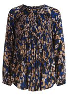Betty Barclay - Blauw Plisse blouse print - Maat 44 - thumbnail