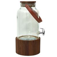 Home Deco Factory Drankdispenser - 6 liter - glas - limonadetap - waterdispenser - op hoge voet