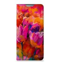 Bookcase Samsung Galaxy A53 Tulips
