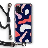 Memphis Shapes Pink: Samsung Galaxy A31 Transparant Hoesje met koord