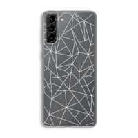Geometrische lijnen wit: Samsung Galaxy S21 Plus Transparant Hoesje