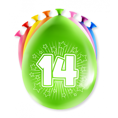 Party Ballonnen 14 Jaar (8st)