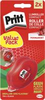 Pritt Compact lijmroller, permanent, blister met 2 stuks, 2de aan halve prijs