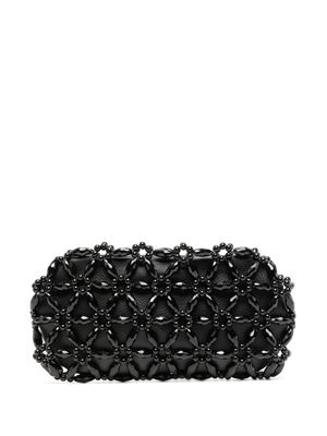 0711 pochette à ornements en perles - Noir
