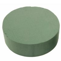 HBX Steekschuim/oase - nat - Rond - groen - D15 x H5 cm - voor bloemen - bloemstukken