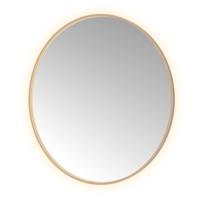 Spiegel Hotbath &MORE 120x120 cm LED-Verlichting Spiegelverwarming Rond Geborsteld Koper PVD