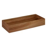 Bestekbak/keuken organizer - 1 vaks - Smart Desk serie - acacia hout - 15 x 38 x 7 cm