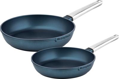 Westinghouse Koekenpannenset Performance ø 24 & 28 cm - blauw - inductie en alle andere warmtebronnen