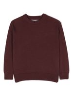 TRUSSARDI JUNIOR pull en maille fine à logo brodé - Rouge