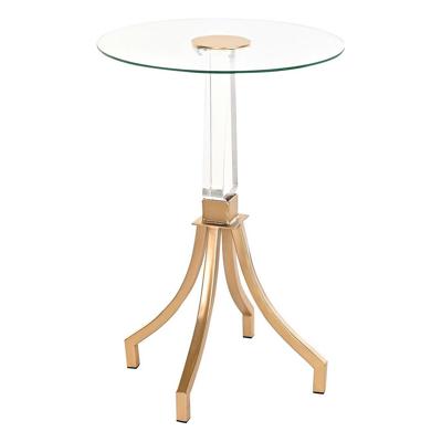 Bijzettafel DKD Home Decor Gouden Metaal Acryl (42 x 42 x 60 cm)