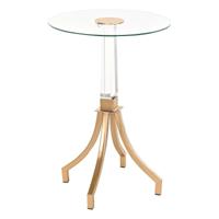 Bijzettafel DKD Home Decor Gouden Metaal Acryl (42 x 42 x 60 cm)
