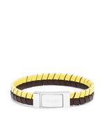 Prada bracelet tressé à logo embossé - Jaune