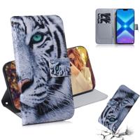 Tiger patroon gekleurde tekening horizontale Flip lederen case voor Huawei eer 8X met houder & card slots & portemonnee
