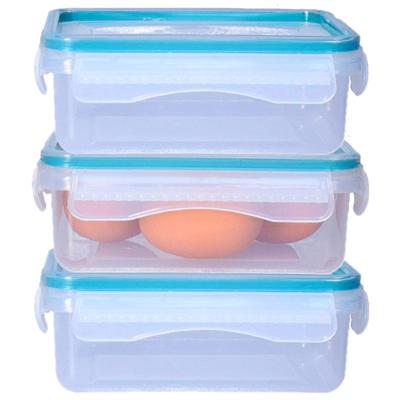 5Five Vershoudbakje met deksel - 3x - kunststof - luchtdicht - 14 x 10 x 5 cm - 490 ml