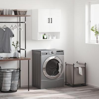 Wandkast 60x31x70 cm bewerkt hout wit Wandkast 60x31x70 cm bewerkt hout wit