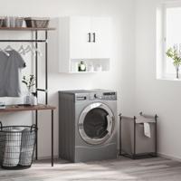 Wandkast 60x31x70 cm bewerkt hout wit Wandkast 60x31x70 cm bewerkt hout wit