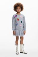 Jurk met tule rok en figuren - BLACK - 11/12