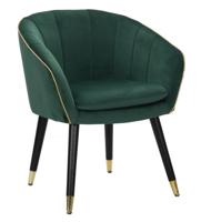 FAUTEUIL PARIS VERDE/GOUD CM 62X58X78