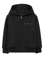 Burberry Kids hoodie en jersey à logo imprimé - Noir