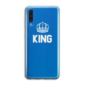King zwart: Samsung Galaxy A50 Transparant Hoesje