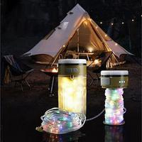 led-kampeerlicht 32,8ft kleurrijke buitenlichtslingers, intrekbare ledstrip, waterdicht, oplaadbaar, draagbare campingverlichting voor kamperen, tuin, terras Lightinthebox