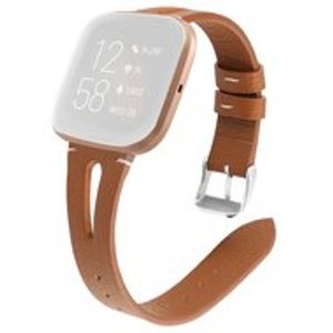 Fitbit Versa 1/ 2 & Lite bandje TPU leer - Bruin