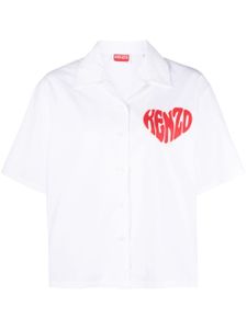 Kenzo t-shirt Heart à logo imprimé - Blanc