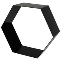 Duraline Plank Hexagon Zwart Metaal 2mm 32x28x12cm