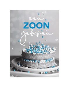 Geboorte kaart 'Een zoon geboren'