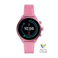 Horlogeband Smartwatch Fossil FTW6058 Silicoon Roze 18mm - thumbnail