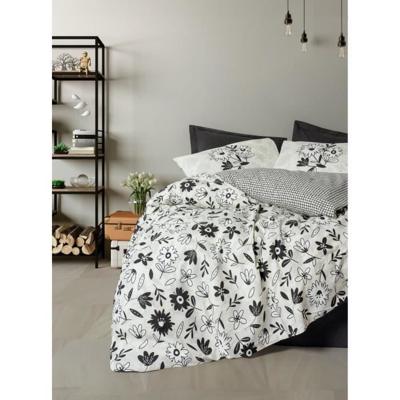 Beddengoedset - 1 dekbedovertrek 220 x 240 cm + 2 kussenslopen 60 x 60 cm - 100% katoen - Zwart