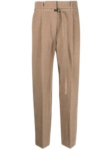 Brunello Cucinelli pantalon à ornements métalliques - Marron