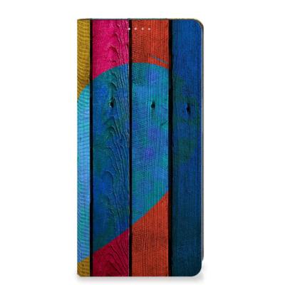 OPPO A54 5G | A74 5G | A93 5G Book | Wallet Case | Wood Heart - Cadeau voor je Vriend OPPO A54 5G | A74 5G | A93 5G Book | Wallet Case | Wood Heart - Cadeau voor je Vriend