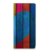 OPPO A54 5G | A74 5G | A93 5G Book | Wallet Case | Wood Heart - Cadeau voor je Vriend