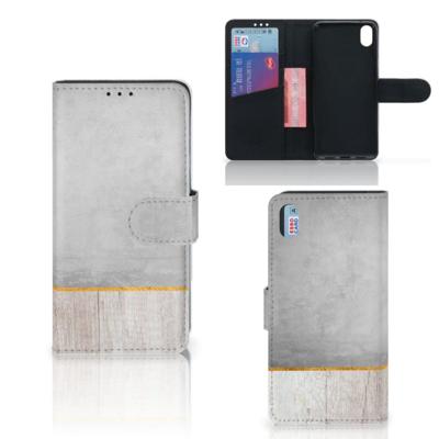 Xiaomi Redmi 7A | Book Style Case | Wood Concrete