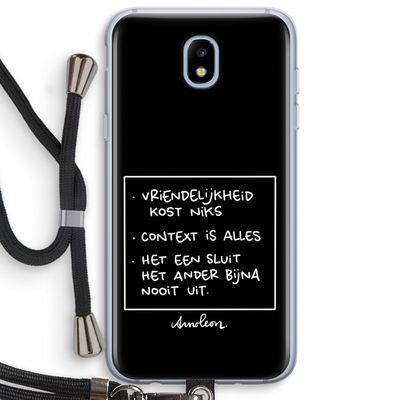 Mijn Motto's: Samsung Galaxy J5 (2017) Transparant Hoesje met koord