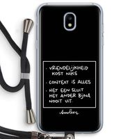Mijn Motto's: Samsung Galaxy J5 (2017) Transparant Hoesje met koord