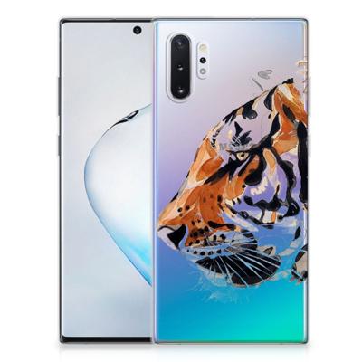 Smartphone hoesje Samsung Galaxy Note 10 Plus Watercolor Tiger