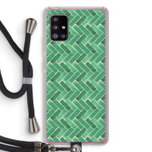 Moroccan tiles 2: Samsung Galaxy A51 5G Transparant Hoesje met koord