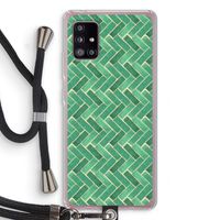 Moroccan tiles 2: Samsung Galaxy A51 5G Transparant Hoesje met koord