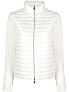 Moncler cardigan en laine à design matelassé - Blanc