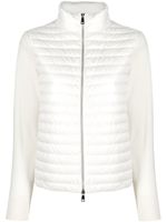 Moncler cardigan en laine à design matelassé - Blanc