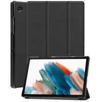 Basey Samsung Galaxy Tab A8 2021 Hoesje Kunstleer Hoes Case Cover -Zwart