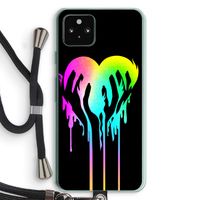 Hold My Heart: Pixel 5a 5G Transparant Hoesje met koord