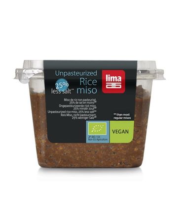 Brown rice ongepasteuriseerd 25% minder zout bio