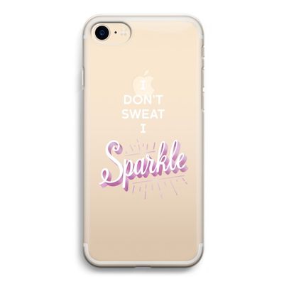 Sparkle quote: iPhone 7 Transparant Hoesje