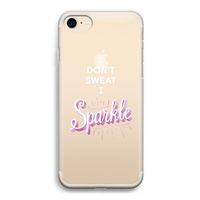 Sparkle quote: iPhone 7 Transparant Hoesje