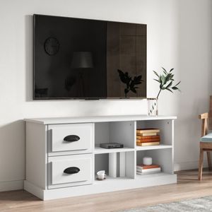 Tv-meubel 102x35,5x47,5 cm bewerkt hout wit