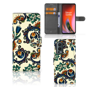 Wallet Case OnePlus Nord 2 5G Barok Flower